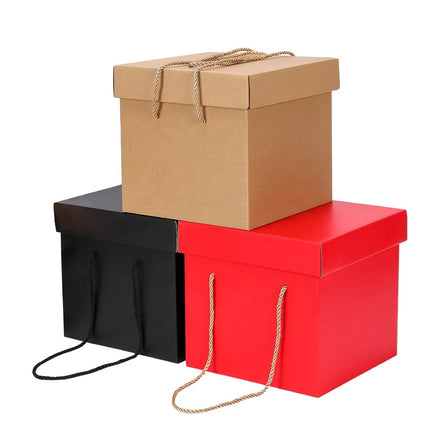 Portable Square Gift Box Food Birthday Packaging Box Wedding Candy Gift Box