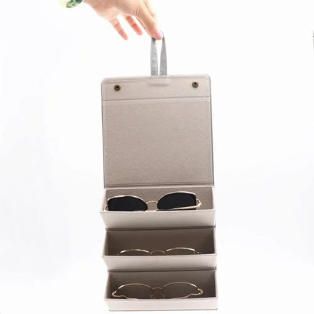 New Travel case Sunglasses Organizer Portable Travel Glasses Case Storage Case for Women Men