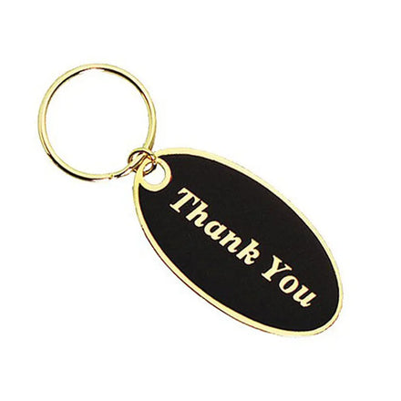 Wholesale Custom logo Text Metal Company Employee Appreciation Gift Thank You Keychain