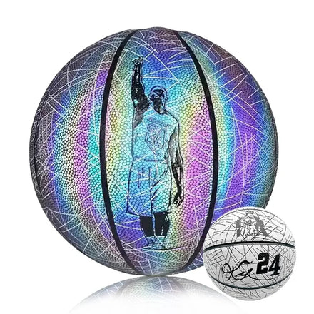 Top Fashion Customized Size 7 Reflective Holographic PU Basketball Wholesale Top Fashion Item