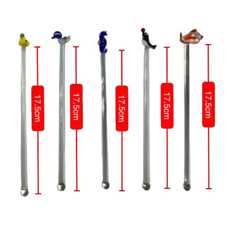 Chien Keng Custom Made Handmade Glass Stirring Rods Lampworking Technique Artistic Design Modern Folk Art Style for Home Decor