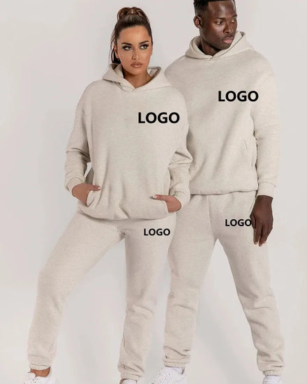 Wholesale Two Piece Tracksuit Blank Custom logo Plus Size Sport Wear Jogging Fall Winter High Quality Tracksuit