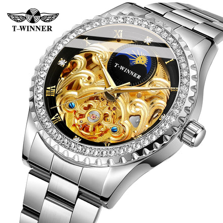 Relogio Winner China Factory Montre Pour Homme OEM Custom Luxury Men Mechanical Automatic Skeleton Watch for Wristwatch Man