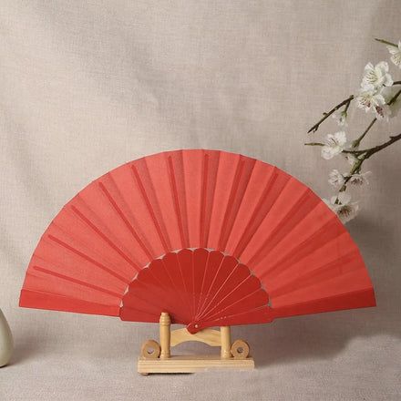 Wedding Decorations Popular Custom Summer Advertising Cheap PP Plastic Handle With Fabric Hand Fan