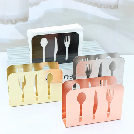 Small Quantity Ready to Ship Metal Napkin Paper Holder Tabletop Freestanding Tissue Dispenser for Kitchen & Dining Table