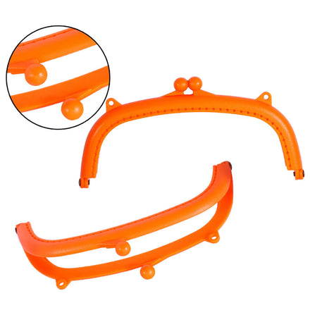 Plastic 16cm Candy Color Plastic Kiss Lock Bag Handle Clip Clasp Handbag Purse Frame