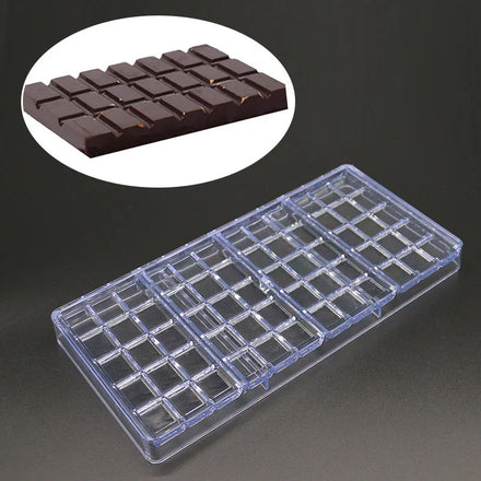 AK Dubai Chocolate Bar Plastic Mold AS Dessert Pastry Pistachio Chocolate and Sweet Candy Moulds for Party and Celebration