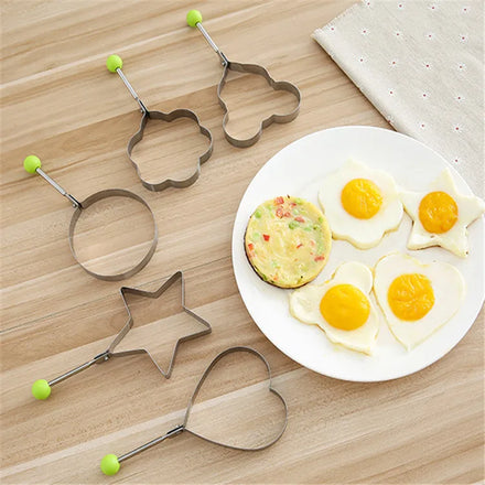 Various Shapes Thickened Cooking Mold Stainless Steel Frying Silver Mold Fried Egg Ring