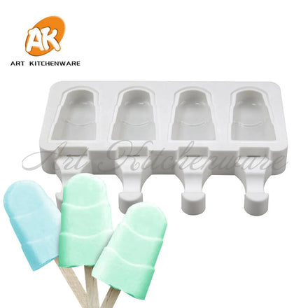 AK 4 Cavities Round Shape Silicone Baking Tools Cake Pop Chocolate Candy Moulds Ice Cream Molds