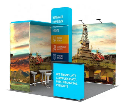 Wholesale Modern Design Customized Modular Aluminum Tube Frame 10x10 Tension Fabric Portable Exhibition Fair Tradeshow Booth