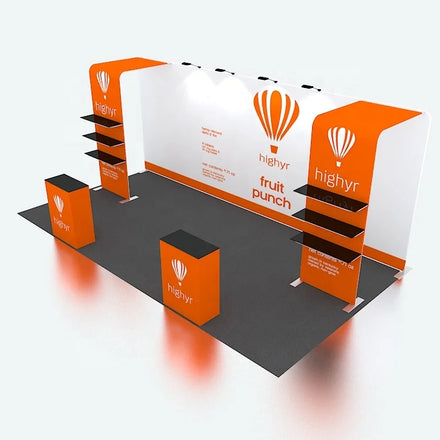 10x20 Tradeshow Aluminum Modern Advertising Expo Fair Exhibition Tension Fabric Trade Booth Display