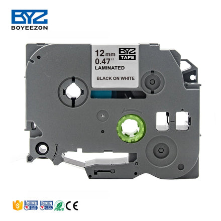 For Brother P-Touch Label Tape 12mm Compatible with TZc231 TZc 231 TZe231 TZe 231 Black on White for Printer