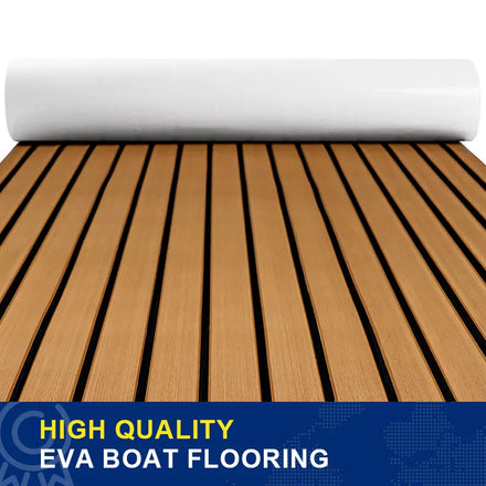 Customized Wholesale Modern 2400*900MM EVA Foam Teak Decking White Oak Brushed Engineered Non-Skid 6mm T&G Outdoor Boat Flooring