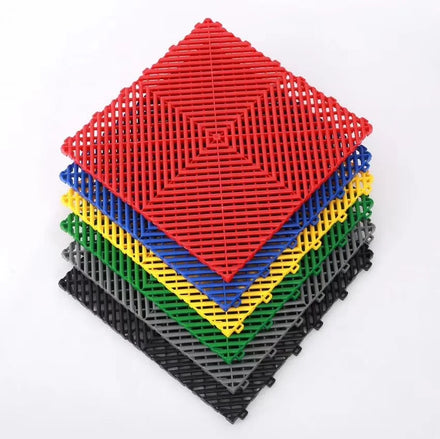 Free Design 40x40 Anti Slip Plastic Pp Tiles Car Wash Drain Garage Floor Swimming Pool Tiles