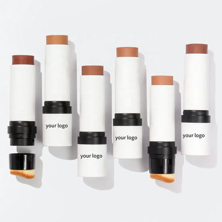 Create Your Own Logo Smoothing Double Ended Waterproof Organic Matte Cream Bronzer Sticks Vegan Makeup Contour Sticks with Brush