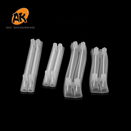 AK 2pcs Fruit Tray Handle Silicone Molds Crystal Clear Epoxy Resin Mold Bending Tray Handle Mould for DIY Crafts Jewelry Making