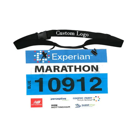 Wholesale Promotional Sports Running Waist Belt logo Printed Triathlon Marathon Custom Race Number Belt