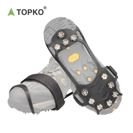 For Adjustable Traction Cleats for Snow/Ice Walking Shoes Boots Tread Grips Chain Spike Anti-slip TPR & Steel