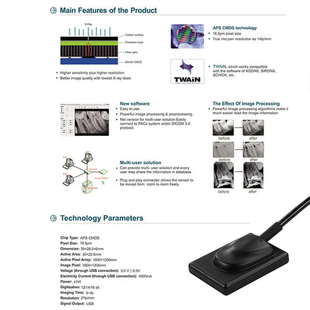 LK-C62S Vet Use Dental Digital Imaging Intraoral Sensors in Radiography