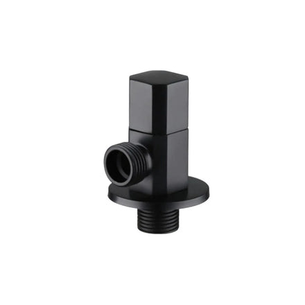 STOCCO Modern Matte Black Wall-Mounted Single-Handle Bathroom Faucet Stop Valve Solid Brass Angle Sink Mixer Intake Valve G1/2