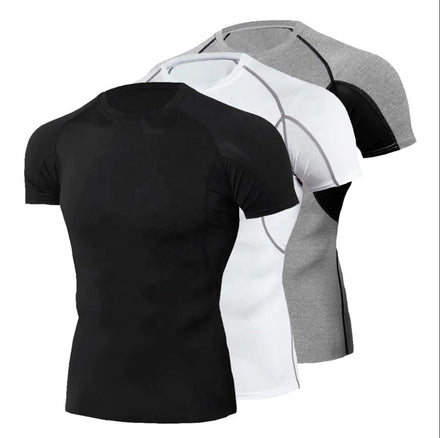 Full Sleeve Men Compression T-Shirts Breathable Plus Size High Quality Durable Stretchy Gym Wear Skin Fit Training Top Dry Fit