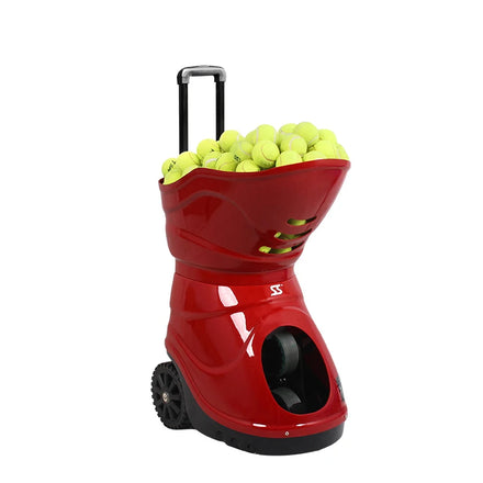 Best Quality SIBOASI Eco-friendly PVC Material Tennis Ball Feeder Training Machine Battery Included Remote Black/Red Color