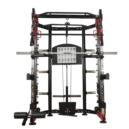 ShengQi CE Certified Black&Red Home Gym Set Multifunctional Smith Machine Squat Bench Bench Press 50x100mm Tube for