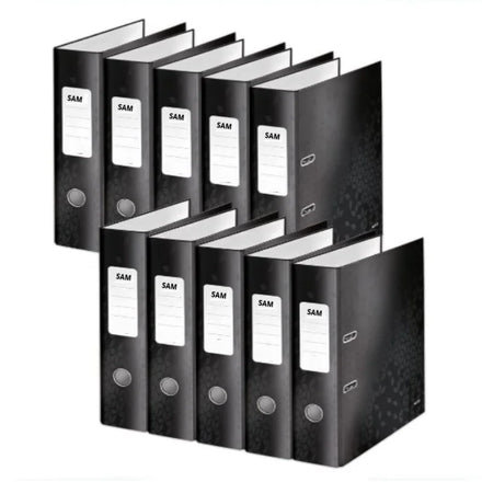 A4 Black 80 mm Spine Width WOW Range Files Folders Pack 10 Design May Vary Lever Arch File