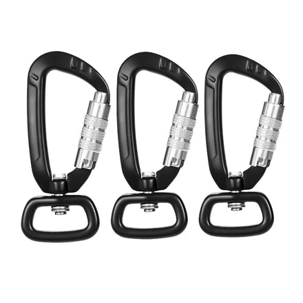2022 Heavy Duty Hiking 7075 Aviation Aluminum 4KN Swivel Carabiner Hook Oxidation Finish Lightweight Multi Tool for Dog Leash