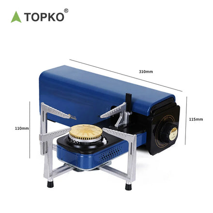 For TOP22038049 Compact Butane Camp Stove Folding Cassette 1.8kg Blue Portable Outdoor Cooking Stove for Hiking