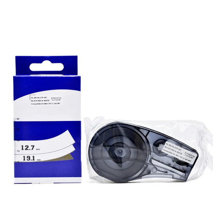 Tatrix RTS M21-187-C-342-WT Black on White Polyolefin Compatible Label Tape for Brady for BMP21 PLUS Label Printer Tape