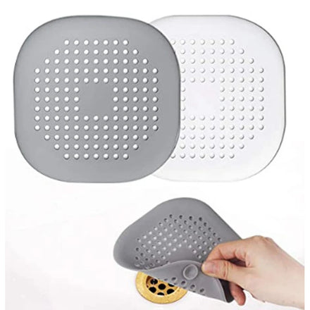 Square Protector Bathtub Bathroom Washbasin Shower Silicon Drain Hair Catcher