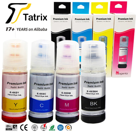 Tatrix 003 Ink for EPSON 003 Ink Bottle Tinta 003 Tinta De Recarga 003 Ink 003 Direct Supplier 003 Refill Ink for Epson L1110