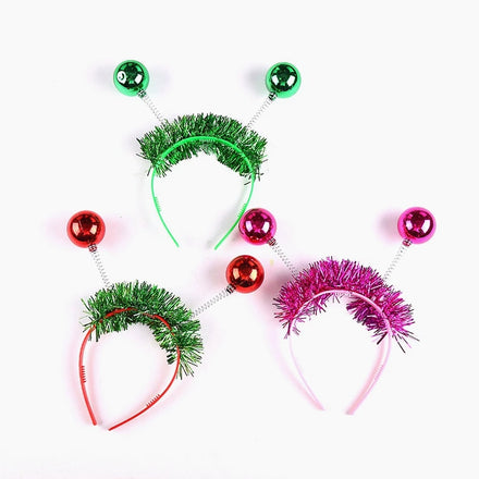 Haiwin Party Custom Funny Antenna Aliens Party Dog Birthday Party Metallic Tinsel Ball Head Bopper Christmas