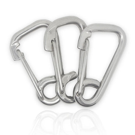 M6M8M10Stainless Steel Quick Link Lock Ring Lanyard Carabiner Simple Snap Hook