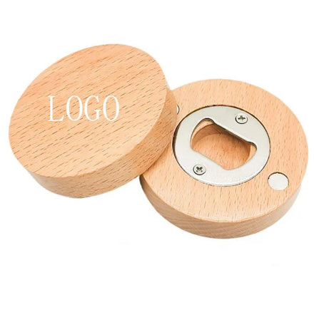 Tailai Wooden Beer Opener Fridge Magnets Wooden Art Craft Refrigerator Magnets Engraved with Pictures