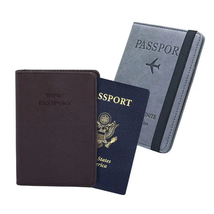 Business Travel Gift Bulk Custom logo Foil Printed Embossed Faux PU Leather Passport Cover