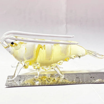 Colorful Customizable Shrimp Glass Sculpture with Custom Shape & Size Taiwan Home Decor Figurine