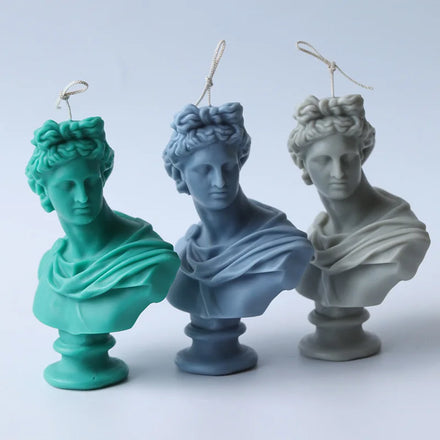 Torso Home Decor Greek Goddess Bust Statue Silicone Molds Roman God Apollo Sculpture Silicone Candle Mould