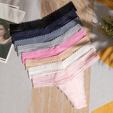 Low-Rise Crystal Alloy Tanga Lingerie Panties Big Size Fitness Gym Thongs Fashionable Underwear for Female Plain Dyed
