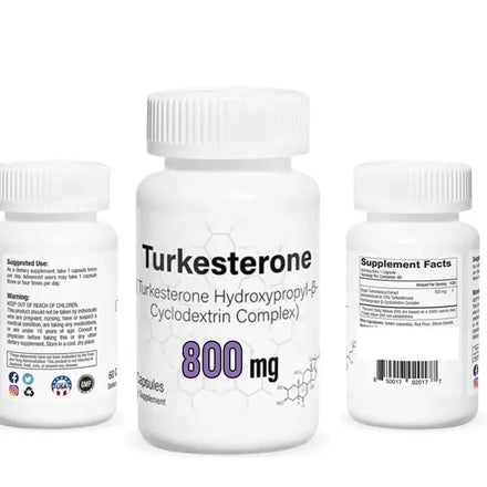 Private Label 10% 40% Turkesterone 800mg Capsules Pills