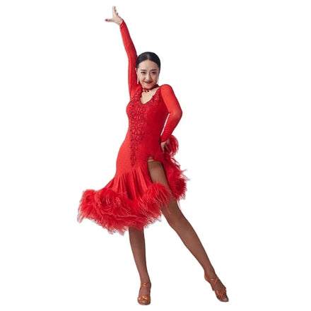 L-2083 Best Selling Latin Dance Dress New National Standard Competition Latin Dresses for Women