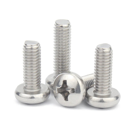 M1.6 M2 M2.5 M3 M4 M5 M6 M8 M10 Stainless Steel 304 316 Cross Recessed Phillips Pan Head Machine Screw