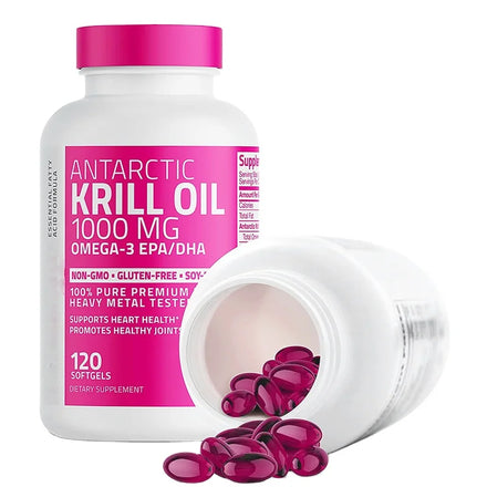 Antarctic Krill Oil Softgel With Omega-3s EPA DHA Astaxanthin and Phospholipids