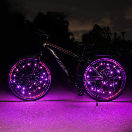 Ultra-Bright LED Bicycle Spoke Lights 2-Tire Pack Wheel Lights Waterproof Valentine's Day Diwali Ramadan Graduation