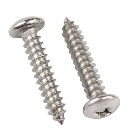 #6 #7 #8 #10 Stainless Steel 304 Self Tapping Screws Phillips Pan Head Wood Screws