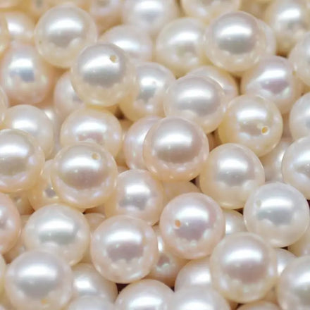 Certified ZZBKZ004 Freshwater Pearl 8 9Mm Round Aa Semi Porous Granular Beads Wholesale Half Drilled Pearl Hole