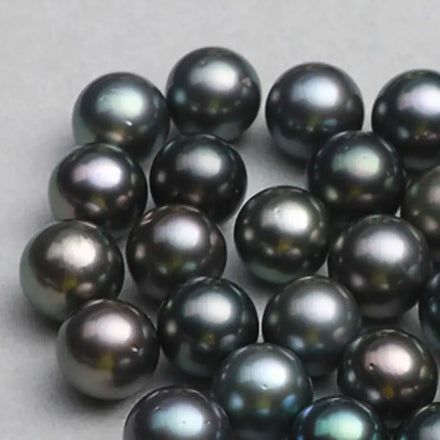 Certified ZZBKZ010 New Product Seawater Black Pearl Round Defect Granular Bead Large Loose Pearls Factory Direct Supply