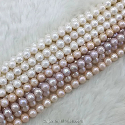 Certified ZZDIY058 Freshwater Pearl 10Mm Round Beads B Necklace Fresh Water Pearl Strand