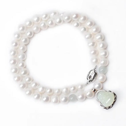 Certified Mother of Pearl Cage Necklace 925 Silver Hotan Jasper Button Sterling Round